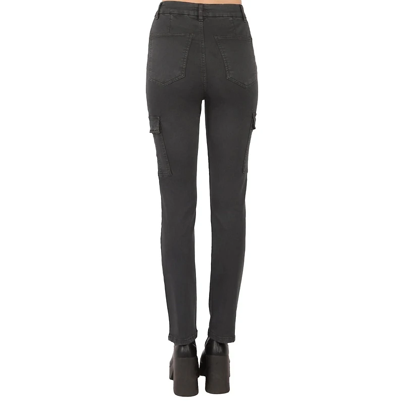 Pantalon cargo en stretch , jambe droite, en cotton tencel.