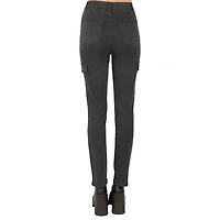 Pantalon cargo en stretch , jambe droite, en cotton tencel.