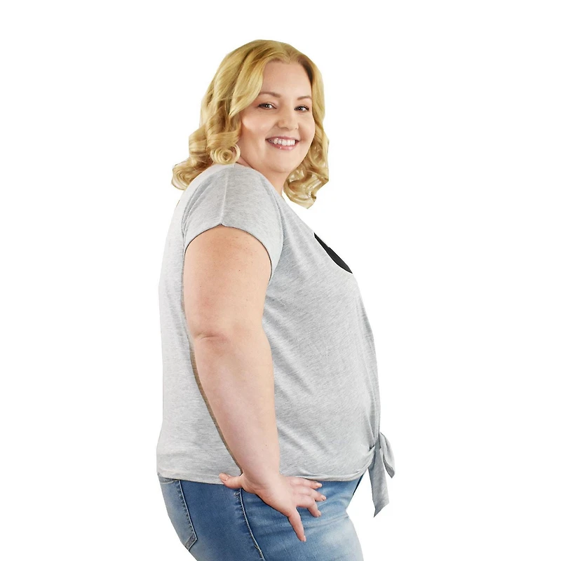 Ladies Plus Disney Good Vibes Mick T-Shirt