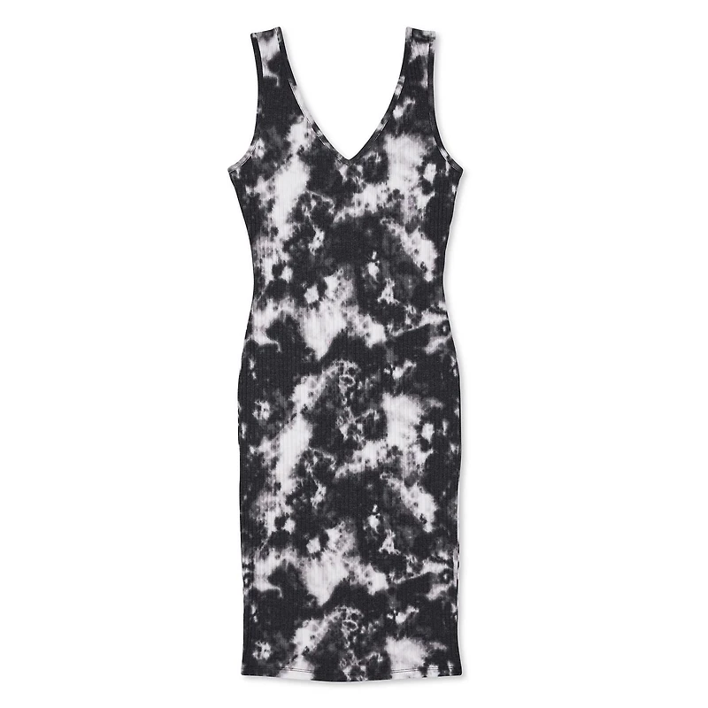 No Boundaries Women's Printed Midi Bodycon Dress