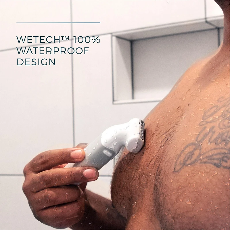 Ensemble de soins du corps et du visage WETechMC entièrement étanche REMINGTON®, PG6251CDN Tondeuse 2 en 1 pour le corps et le visage