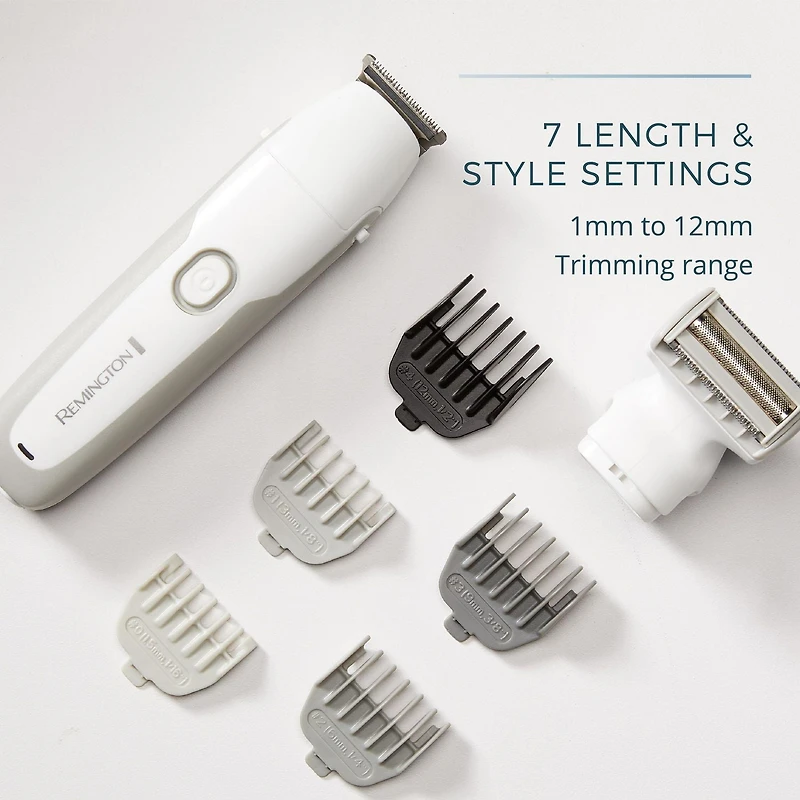 Ensemble de soins du corps et du visage WETechMC entièrement étanche REMINGTON®, PG6251CDN Tondeuse 2 en 1 pour le corps et le visage