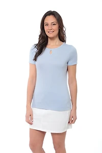 JAX Embellished Key Hole T-Shirt