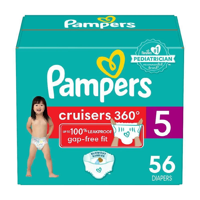 Couches Pampers Cruisers 360, format Super 78CT