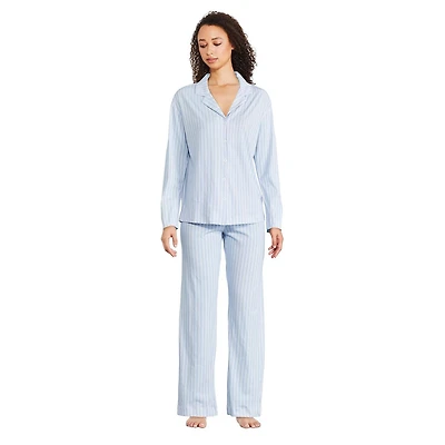 George Women's Notch Collar Pajama 2-Piece Set