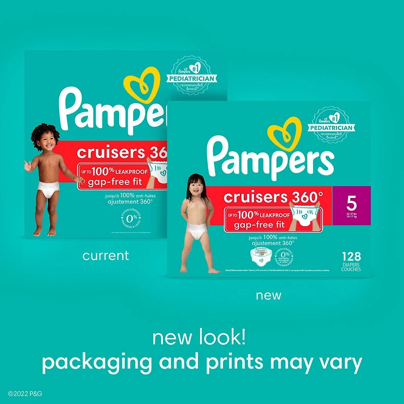 Couches Pampers Cruisers 360, format Super 78CT