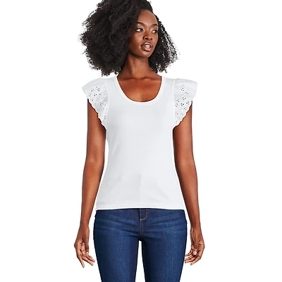George Women's Flutter Sleeve Tee