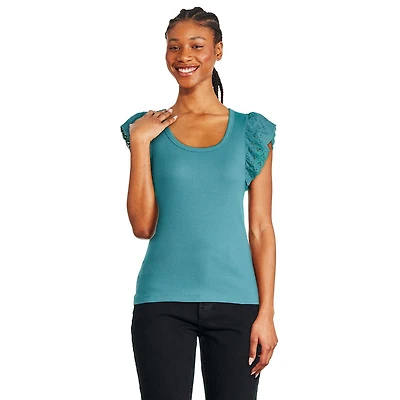 George Women's Flutter Sleeve Tee