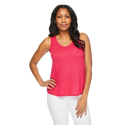 Iyla Women's Drapey V-Neckline Tank, Sizes S-XXL