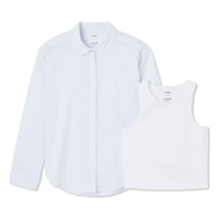 Ensemble 2 pièces avec chemise tissée George pour filles
