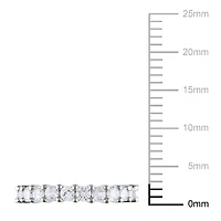 Jonc de mariage Miabella avec 1.10 carat de saphir blanc synthétique en argent sterling