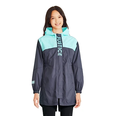 Manteau coupe-vent long Justice pour filles