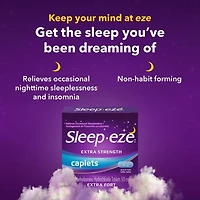 Sleep-eze Extra Strength Nighttime Sleep Aid Coated Caplets, 20 Coated caplets and safety sealed