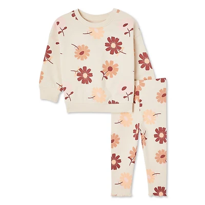 George Baby Girls' Lounge 2-Piece Set, Sizes 0-24 months