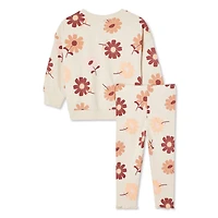 George Baby Girls' Lounge 2-Piece Set, Sizes 0-24 months