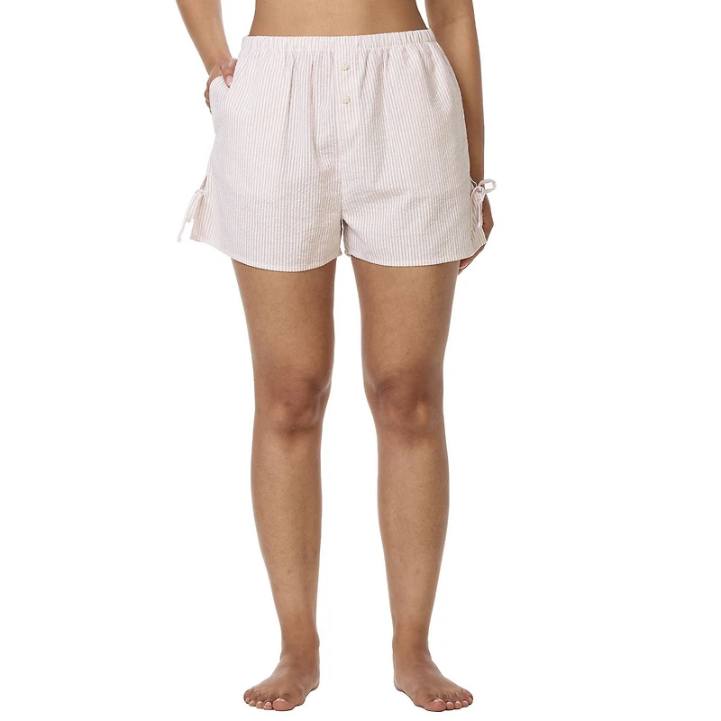 Secret Sleep Seersucker Short with ties-Online Exclusive