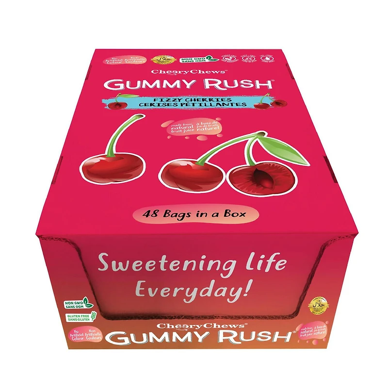 Gummy Rush - Fizzy Cerises 70g/2.46oz Quantité - 70g/2.46oz