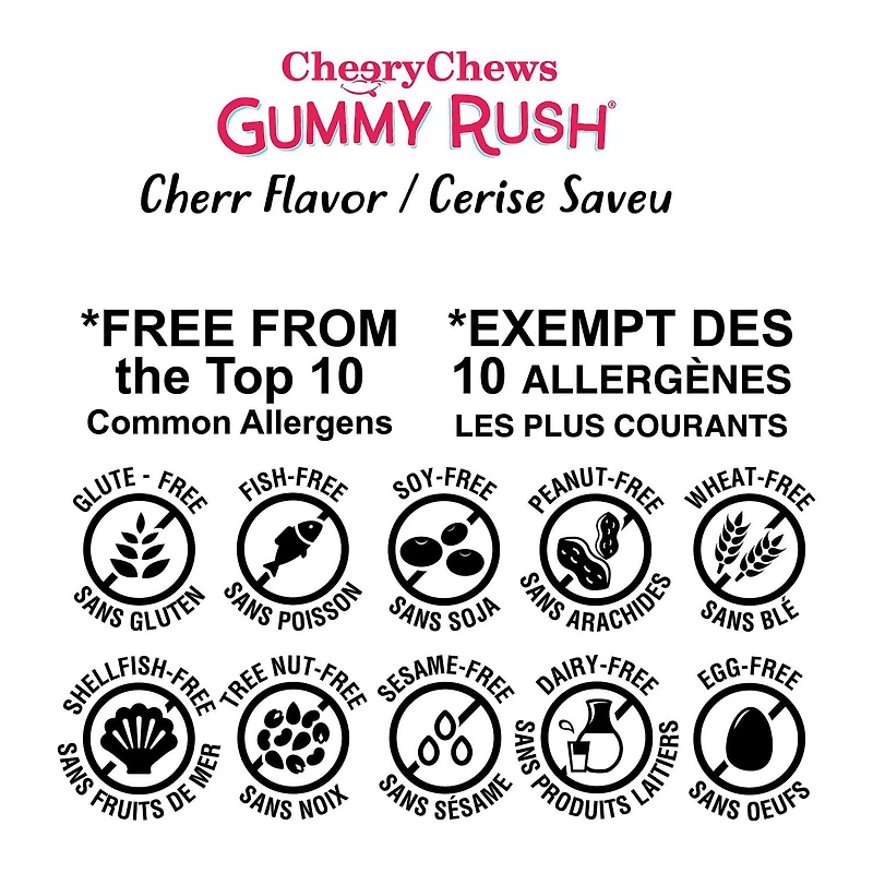 Gummy Rush - Fizzy Cerises 70g/2.46oz Quantité - 70g/2.46oz