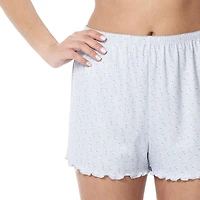 Secret Sleep Pointelle Short with Lattice Edge-Online Exclusive
