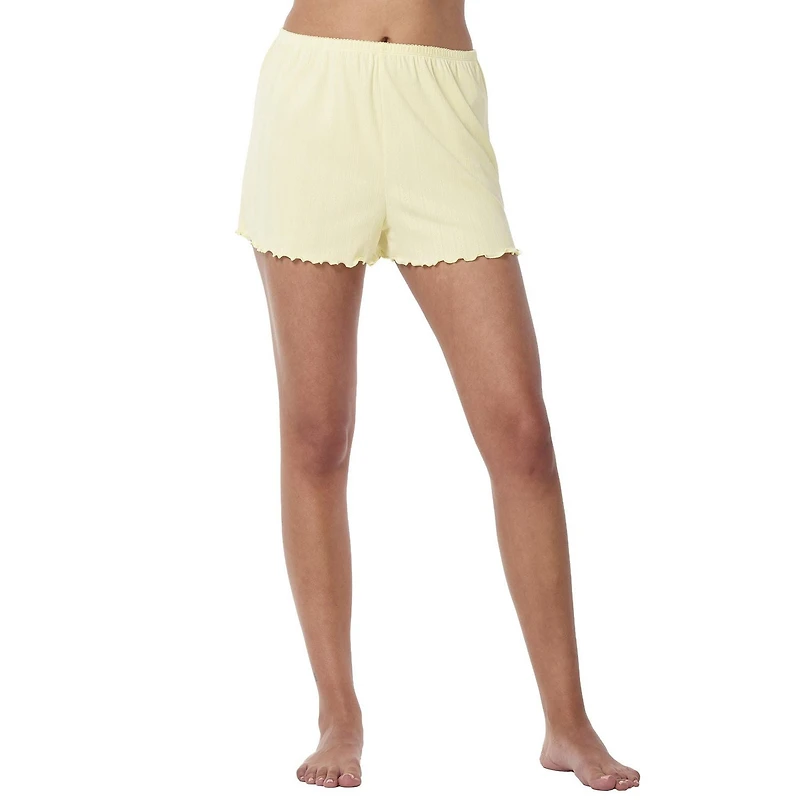 Secret Short en pointelle avec bord treillis-Exclusivité ligne