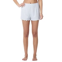 Secret Sleep Pointelle Short with Lattice Edge-Online Exclusive