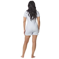 Secret Sleep Pointelle Romper with Lattice Edge-Online Exclusive