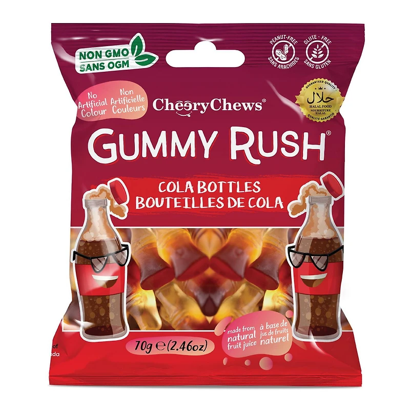 Gummy Rush - Bouteilles de Cola 70g/ 2.46oz Quantité - 70g/2.46oz