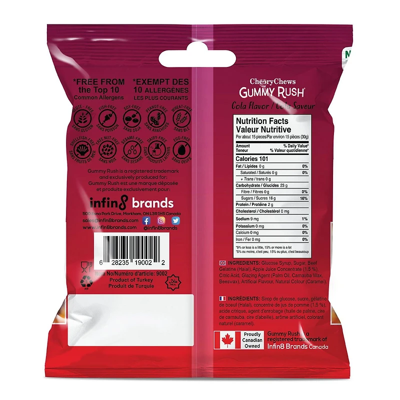 Gummy Rush - Cola Bottles 70g/2.46oz, Quantity - 70g/2.46oz
