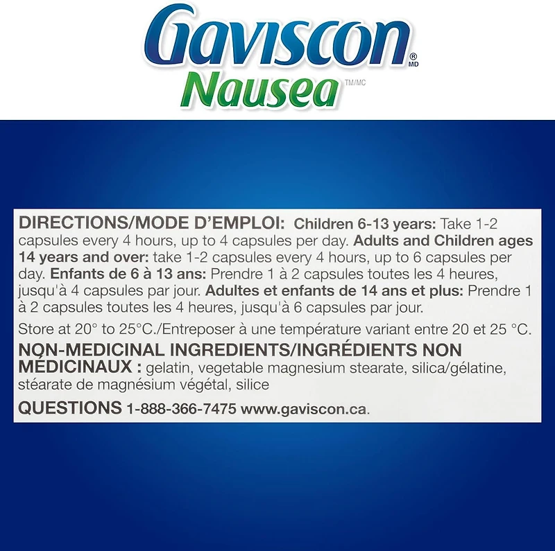 GAVISCON NAUSEA GINGER TAB