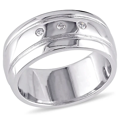 Miabella Diamond-Accent Sterling Silver Three-Stone Promise Ring