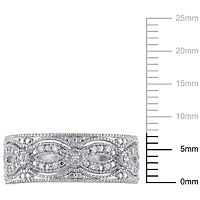 Bague rétro Miabella avec diamants 1/10 CT poids total en argent sterling