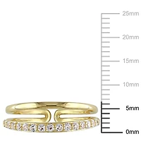 Miabella 3/4 Carat T.G.W. White Topaz Yellow Rhodium-Plated Sterling Silver Anniversary Ring