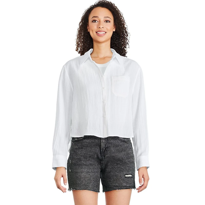 Chemise surdimensionnée écourtée George pour femmes