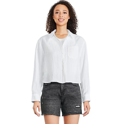 Chemise surdimensionnée écourtée George pour femmes