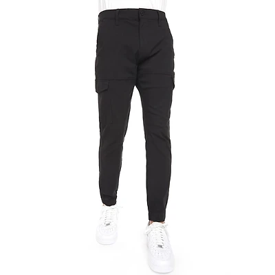 Dark Black Men's Comfort Stretch Cargo Joggers