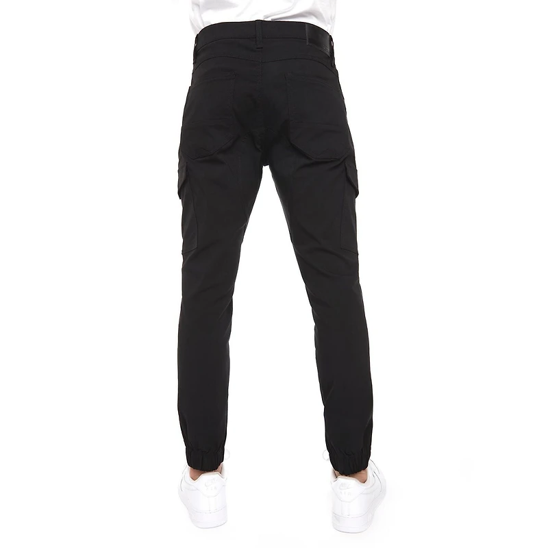 Jogger Cargo Dark Black extensible pour homme