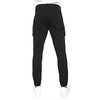 Jogger Cargo Dark Black extensible pour homme