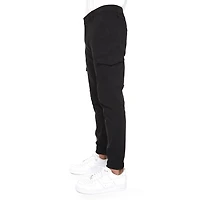 Dark Black Men's Comfort Stretch Cargo Joggers