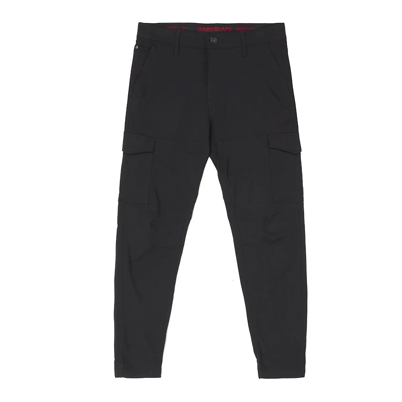 Dark Black Men's Comfort Stretch Cargo Joggers