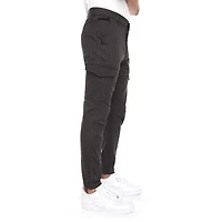 Jogger Cargo Dark Black extensible pour homme