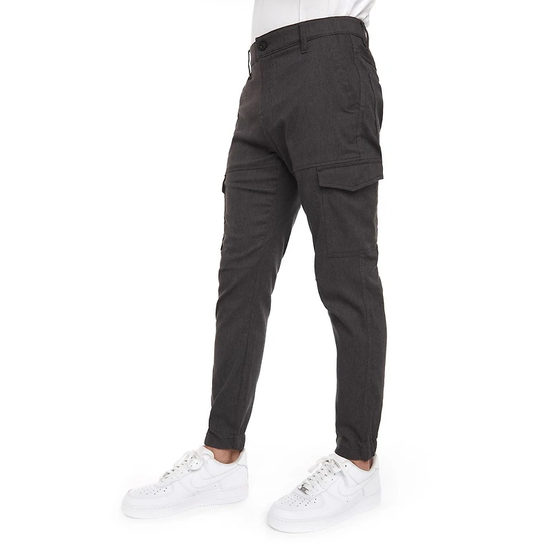 Jogger Cargo Dark Black extensible pour homme