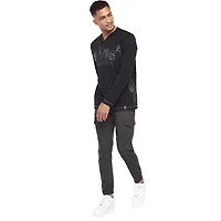 Jogger Cargo Dark Black extensible pour homme