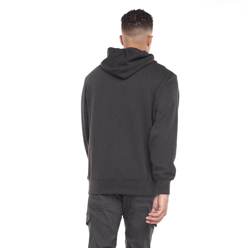 Chandail manches longues à capuchon Dark Black pour hommes