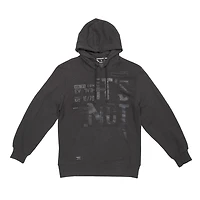 Dark Black Men's Long-Sleeve Hooded Sweatshirt