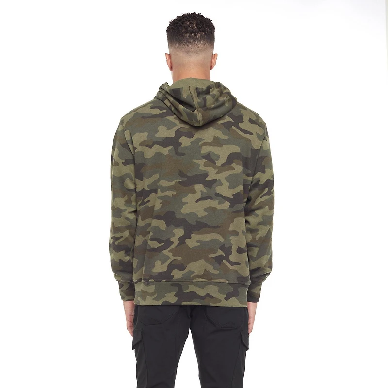 Chandail manches longues à capuchon Dark Black pour hommes