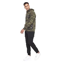 Chandail manches longues à capuchon Dark Black pour hommes