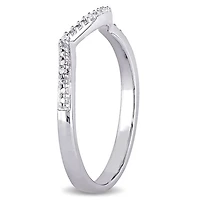 Miabella Diamond-Accent Sterling Silver Chevron Wedding Band