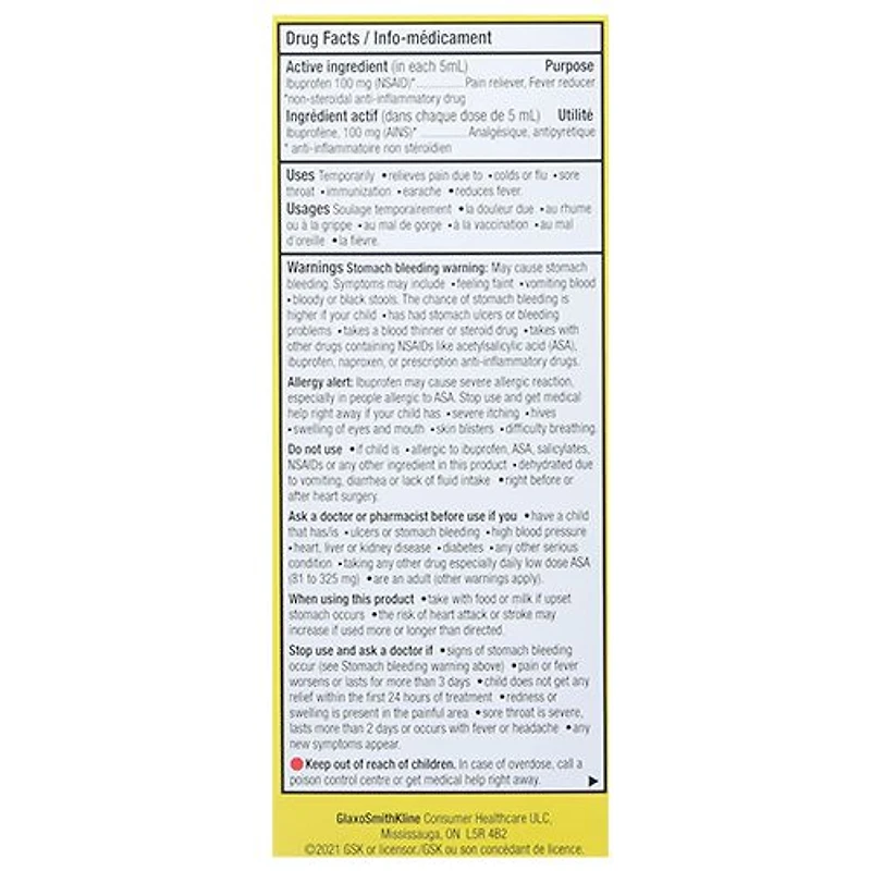 Children’s Advil Cold and Flu Multi-symptom Suspension 100mL, 100mL