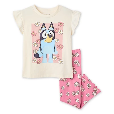 Bluey Toddler Girls' Two Piece Flare Pant Set