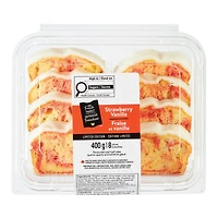 Quatre-quarts aux fraises aromatisé à la vanille et glacé Mon marché fraîcheur